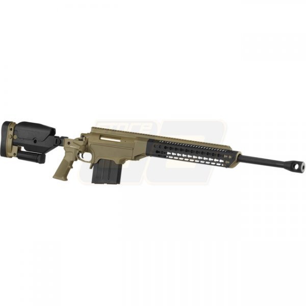 S&T A338 Spring Sniper Rifle & Silencer - Tan