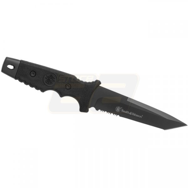 Smith & Wesson SW7S Fixed Blade Serrated Tanto - Black