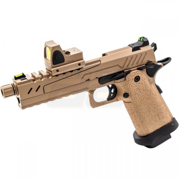 Vorsk Hi-Capa 5.1 Split Slide & BDS Gas Blow Back Pistol - Tan