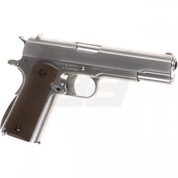 WE Colt M1911 Gas Blow Back Pistol - Silver