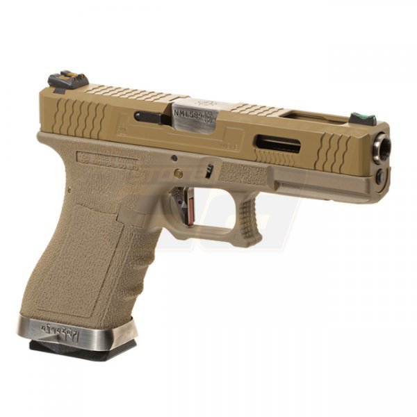 WE G17 V2 Custom Gas Blow Back Pistol - Desert