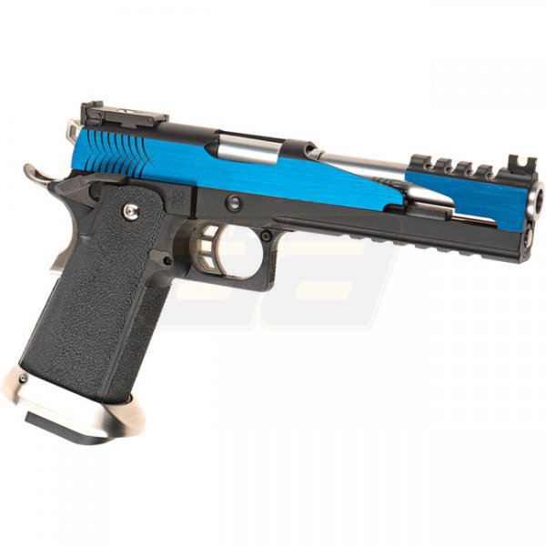 WE Hi-Capa 6 T-Rex Customs Titanium Barrel Gas Blow Back Pistol - Blue