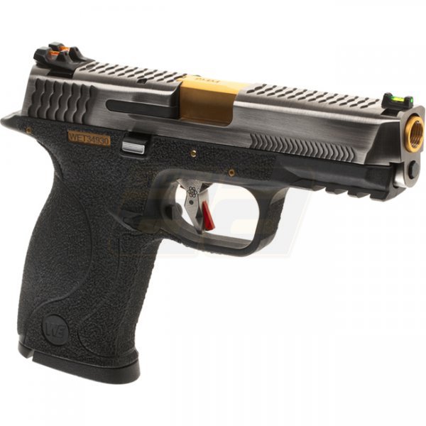 WE WET-05 SV Gold Barrel Gas Blow Back Pistol - Black