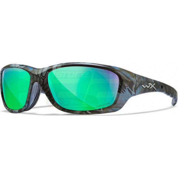 Wiley X Gravity Captivate Polarized Green Mirror - Kryptek Neptune