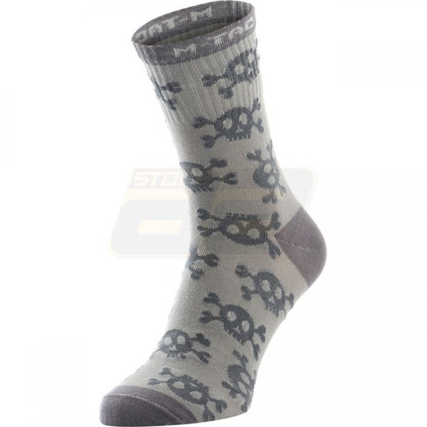 M-Tac Lightweight Socks Pirate Skull Mk.3 Light Grey 39-42