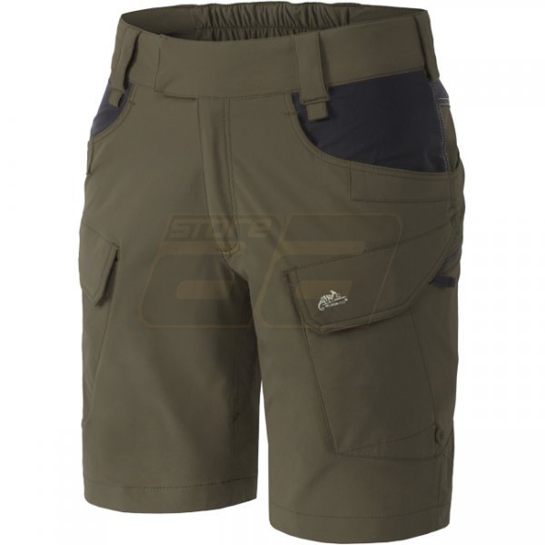 Helikon Women's OTS Outdoor Tactical Shorts 8.5 - Taiga Green / Black - S