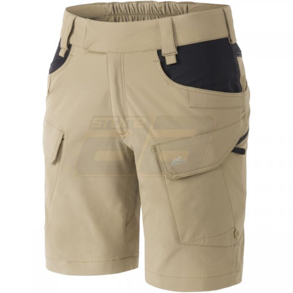 Helikon Women's OTS Outdoor Tactical Shorts 8.5 - Khaki / Black - XS