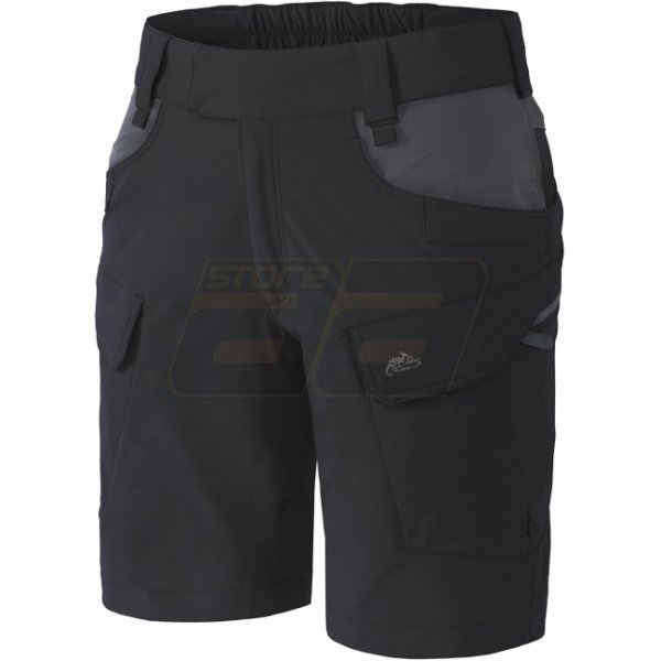 Helikon Women's OTS Outdoor Tactical Shorts 8.5 - Black / Shadow Grey - XS