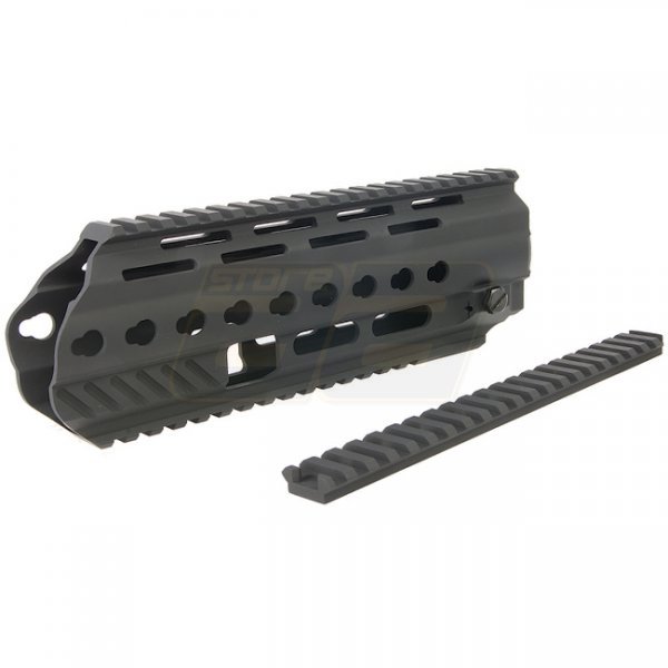 Angry Gun L85A3 G&G AEG Conversion Kit Rail System Top Rail Gas Block & Gas Piston - Black