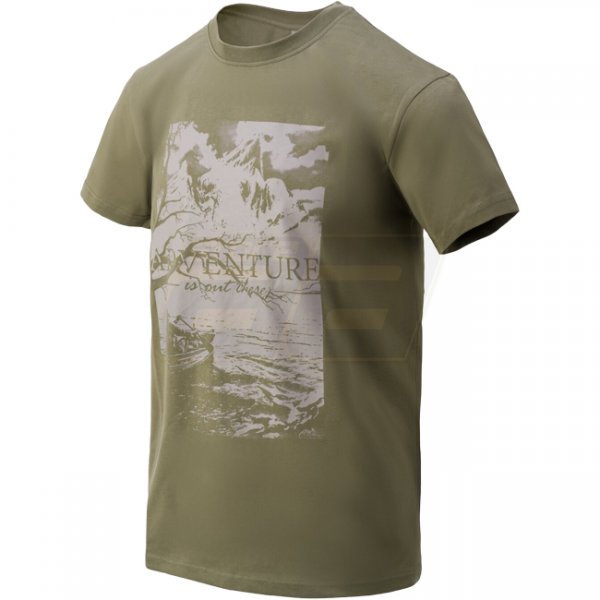 Helikon T-Shirt Adventure Is Out There - Olive Green - M