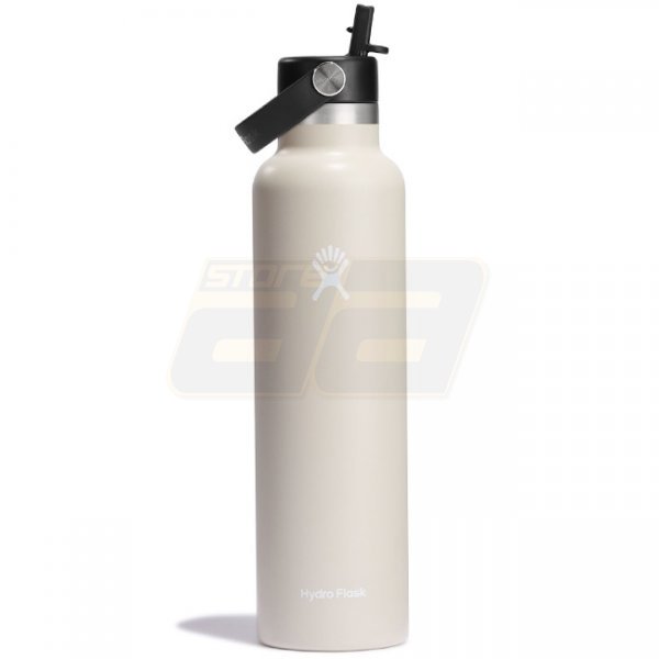 Hydro Flask Standard Mouth Insulated Water Bottle & Flex Straw 24oz - White