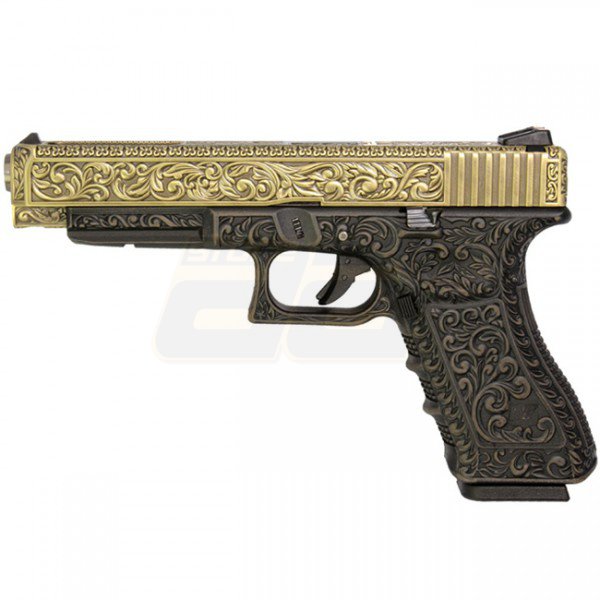 WE G34 Carved Pattern Gas Pistol - Bronze