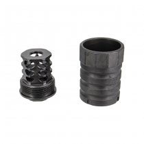 5KU AK Muzzle Brake & Blast Shield 360 x 12 14mm CCW