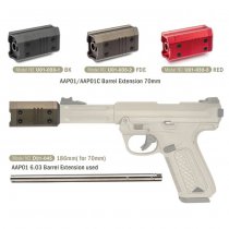 Action Army AAP-01 / AAP-01C GBB Barrel Extension 70mm - Red