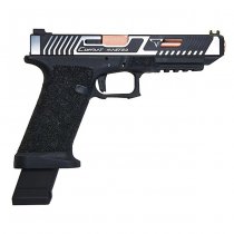 APS EMG TTI Combat Master G34 Slide & OMEGA Frame Co2 Blow Back Pistol - Silver