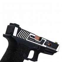 APS EMG TTI Combat Master G34 Slide & OMEGA Frame Co2 Blow Back Pistol - Silver