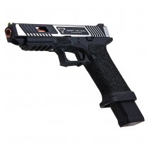 APS EMG TTI Combat Master G34 Slide & OMEGA Frame Co2 Blow Back Pistol - Silver