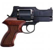 Marushin Mateba Gas Revolver 3 Inch Heavyweight Wood Grip Matte Version - Black