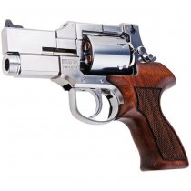 Marushin Mateba Gas Revolver 3 Inch Heavyweight Wood Grip Version - Silver