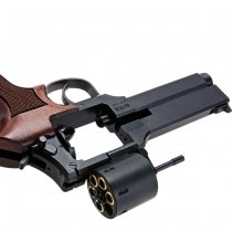 Marushin Mateba Gas Revolver 5 Inch Heavyweight Wood Grip Matte Version - Black