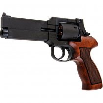 Marushin Mateba Gas Revolver 5 Inch Heavyweight Wood Grip Version - Black