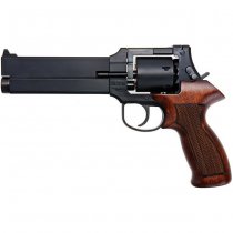 Marushin Mateba Gas Revolver 6 Inch Heavyweight Wood Grip Matte Version - Black