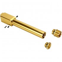 Nine Ball Marui G17 Gen 3 / G22 / G18C GBB Non-Recoil 2-Way Outer Barrel & Adapter - Gold