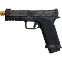 RWA Agency Arms EXA Gas Blow Back Pistol Ronin Gold Barrel Edition - Black