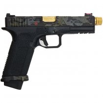 RWA Agency Arms EXA Gas Blow Back Pistol Ronin Gold Barrel Edition - Black