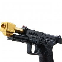 RWA Agency Arms EXA Gas Blow Back Pistol Stainless Steel Barrel & 417 Compensator - Gold
