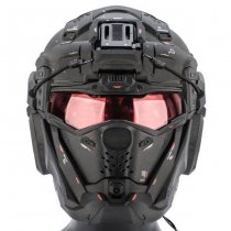 SRU Tactical Helmet Mask Set & Fast Helmet - Black