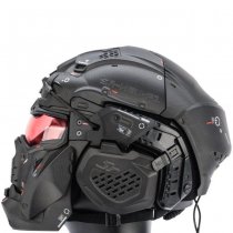 SRU Tactical Helmet Mask Set & Fast Helmet - Black