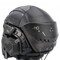 SRU Tactical Helmet Mask Set & Fast Helmet - Black