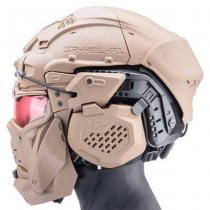 SRU Tactical Helmet Mask Set & Fast Helmet - Tan