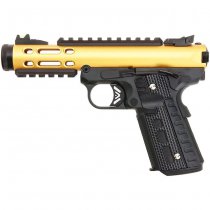 WE Galaxy 1911 Gas Blow Back Pistol Black Frame - Gold