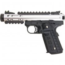 WE Galaxy 1911 Gas Blow Back Pistol Black Frame - Silver