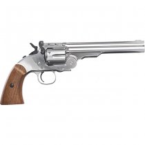 WinGun Break Top Major 3 1877 Revolver Co2 793 Brown Grip 6mm Version - Silver
