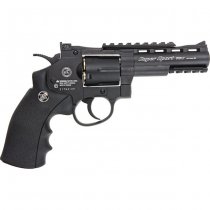WinGun Revolver Co2 701 4 Inch Black Grip 6mm Version - Black