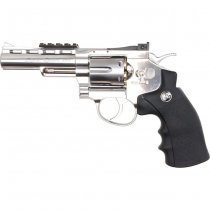 WinGun Revolver Co2 701 4 Inch Black Grip 6mm Version - Silver