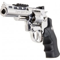 WinGun Revolver Co2 701 4 Inch Black Grip 6mm Version - Silver