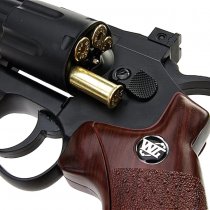 WinGun Revolver Co2 701 4 Inch Brown Grip 6mm Version - Black