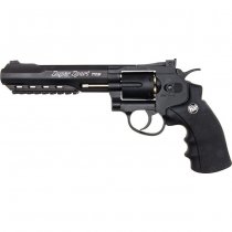 WinGun Revolver Co2 702 6 Inch Black Grip 6mm Version - Black