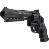 WinGun Revolver Co2 702 6 Inch Black Grip 6mm Version - Black