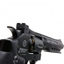 WinGun Revolver Co2 702 6 Inch Black Grip 6mm Version - Black