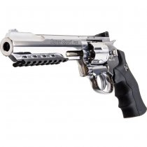 WinGun Revolver Co2 702 6 Inch Black Grip 6mm Version - Silver