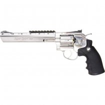 WinGun Revolver Co2 703 8 Inch Black Grip - Silver