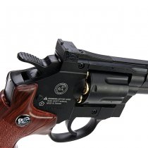 WinGun Revolver Co2 703 8 Inch Brown Grip 6mm Version - Black