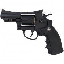 WinGun Revolver Co2 708 2.5 Inch Black Grip 6mm Version - Black