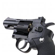 WinGun Revolver Co2 708 2.5 Inch Black Grip 6mm Version - Black