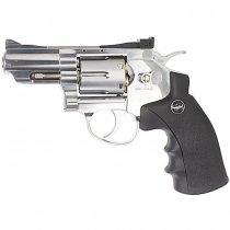 WinGun Revolver Co2 708 2.5 Inch Black Grip - Silver